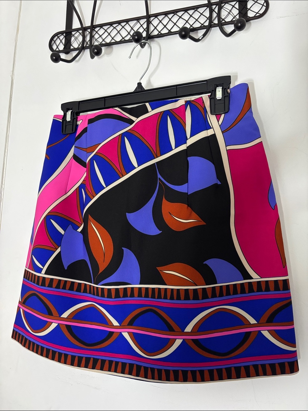Zara Pink, Blue & Black Graphic Print Mini Skirt - Picture 4 of 4